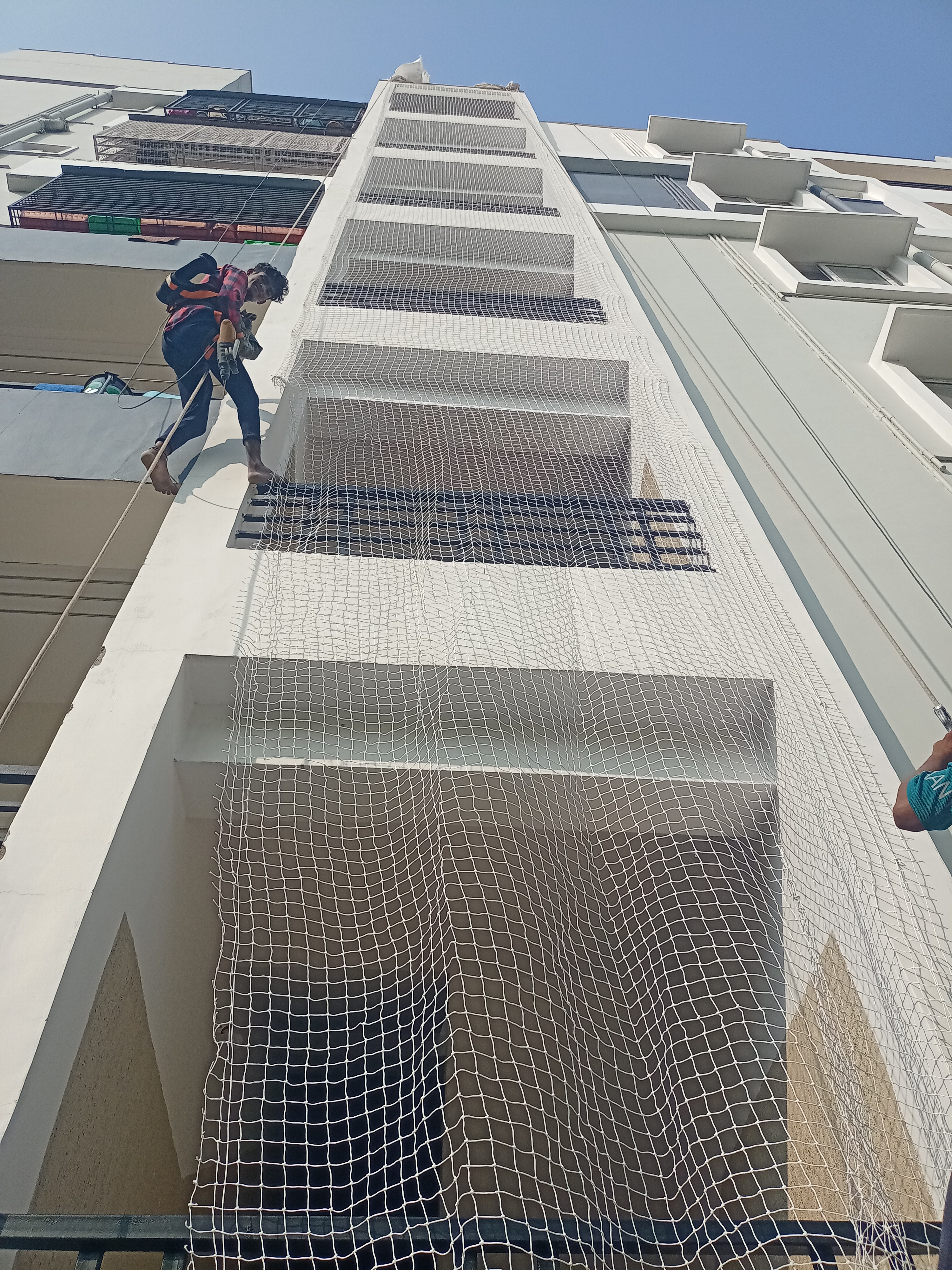Duct Area Safety Net Installation